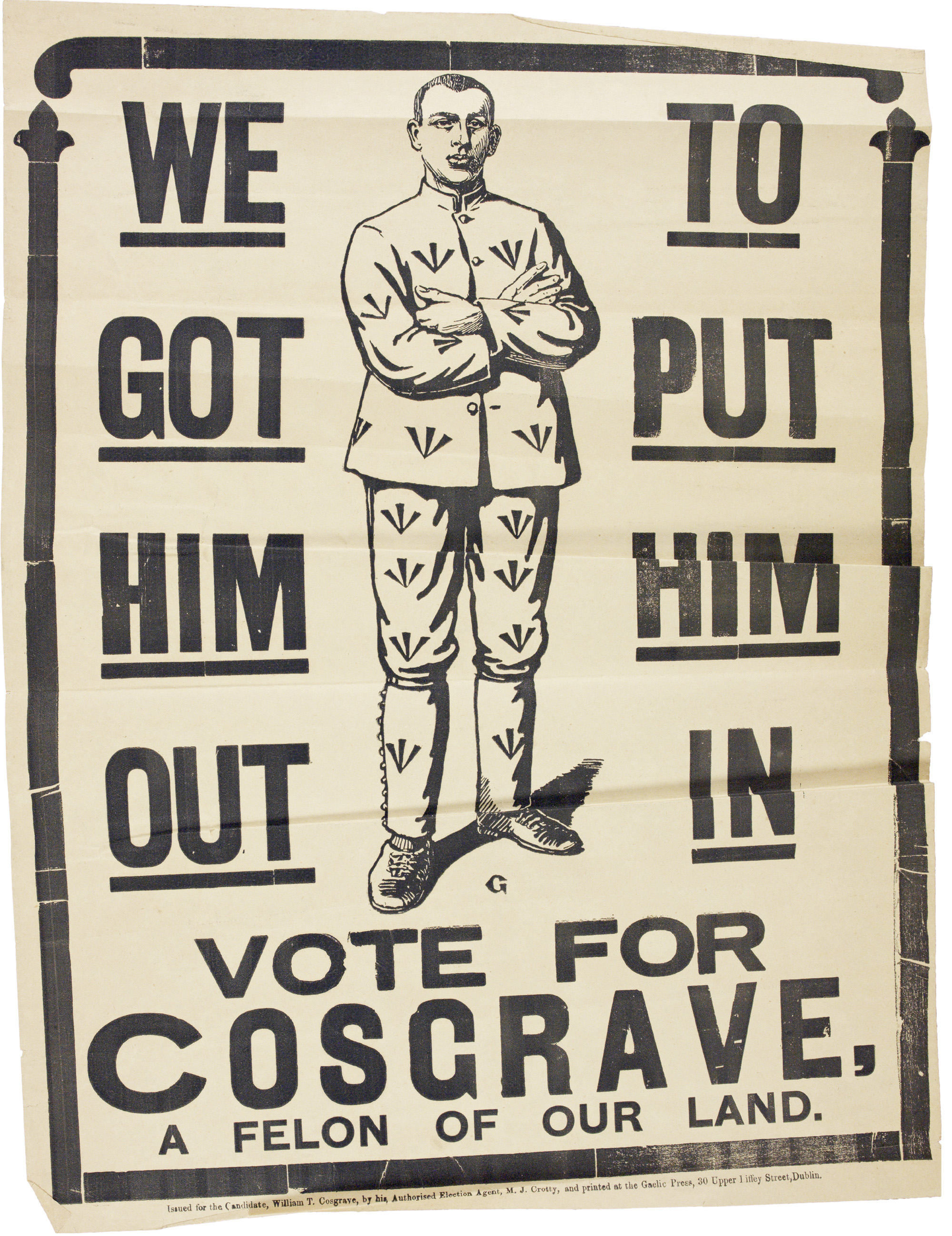 Póster-de-Cosgrave-1917-por-elección-Kilkenny