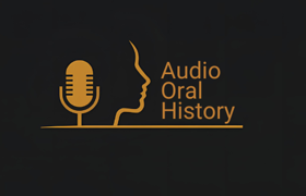 Silhouette Face And Microphone Logo