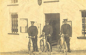 Hugginstown RIC outside the Barracks tab